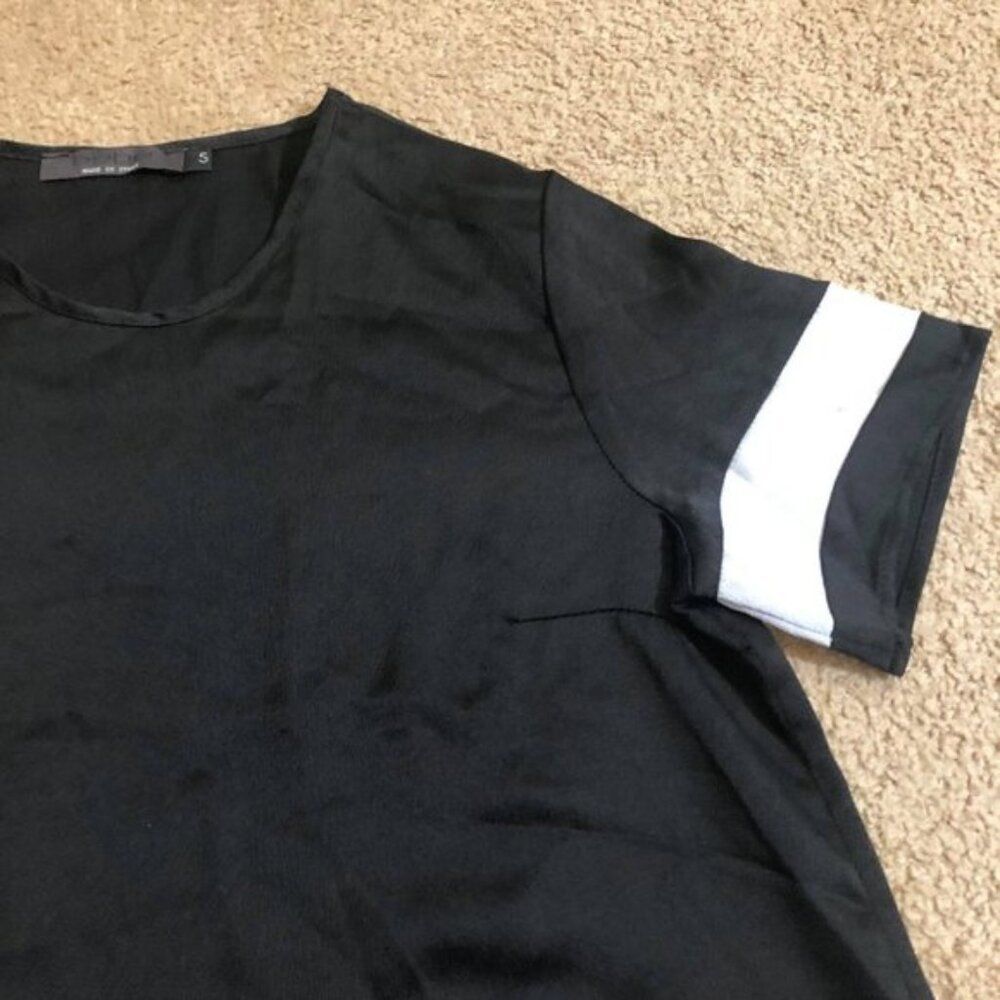 Bebe B&W Front Tie Shirt - Picture 2 of 7